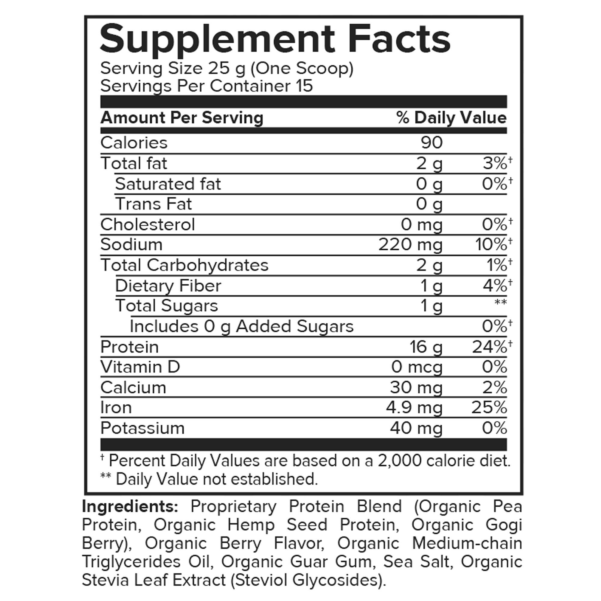Vegan Protein Blend - Berry (15 Servings)